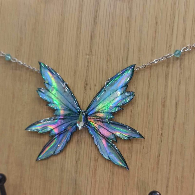 fée de cristal bleu holographique